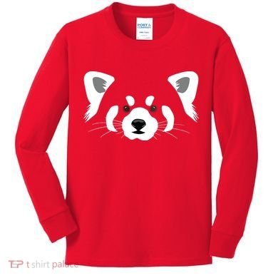 Red Panda Kids Long Sleeve Shirt