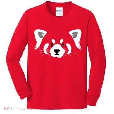 Red Panda Kids Long Sleeve Shirt