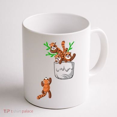 Red Panda Coffee Mug back