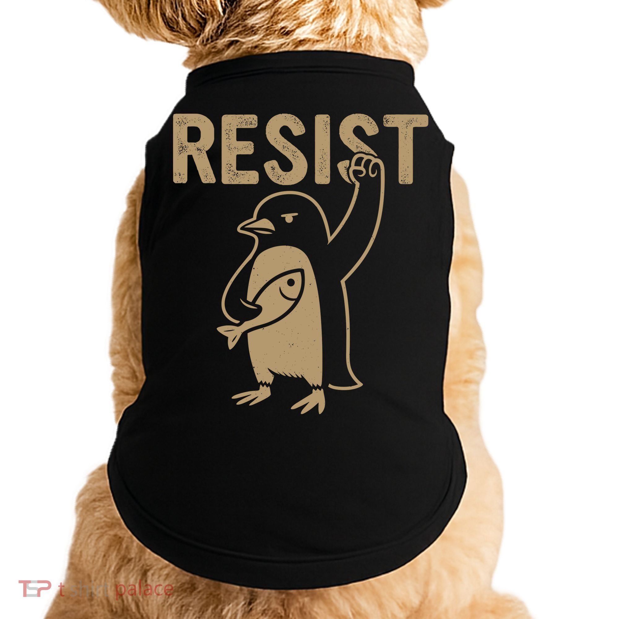Resist Penguin Doggie Tank