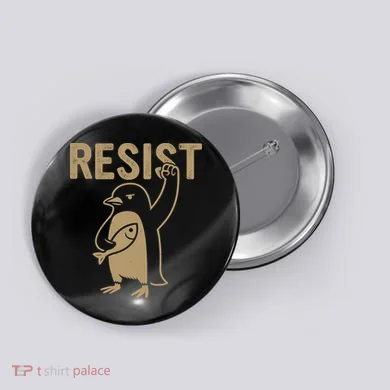 Resist Penguin Button