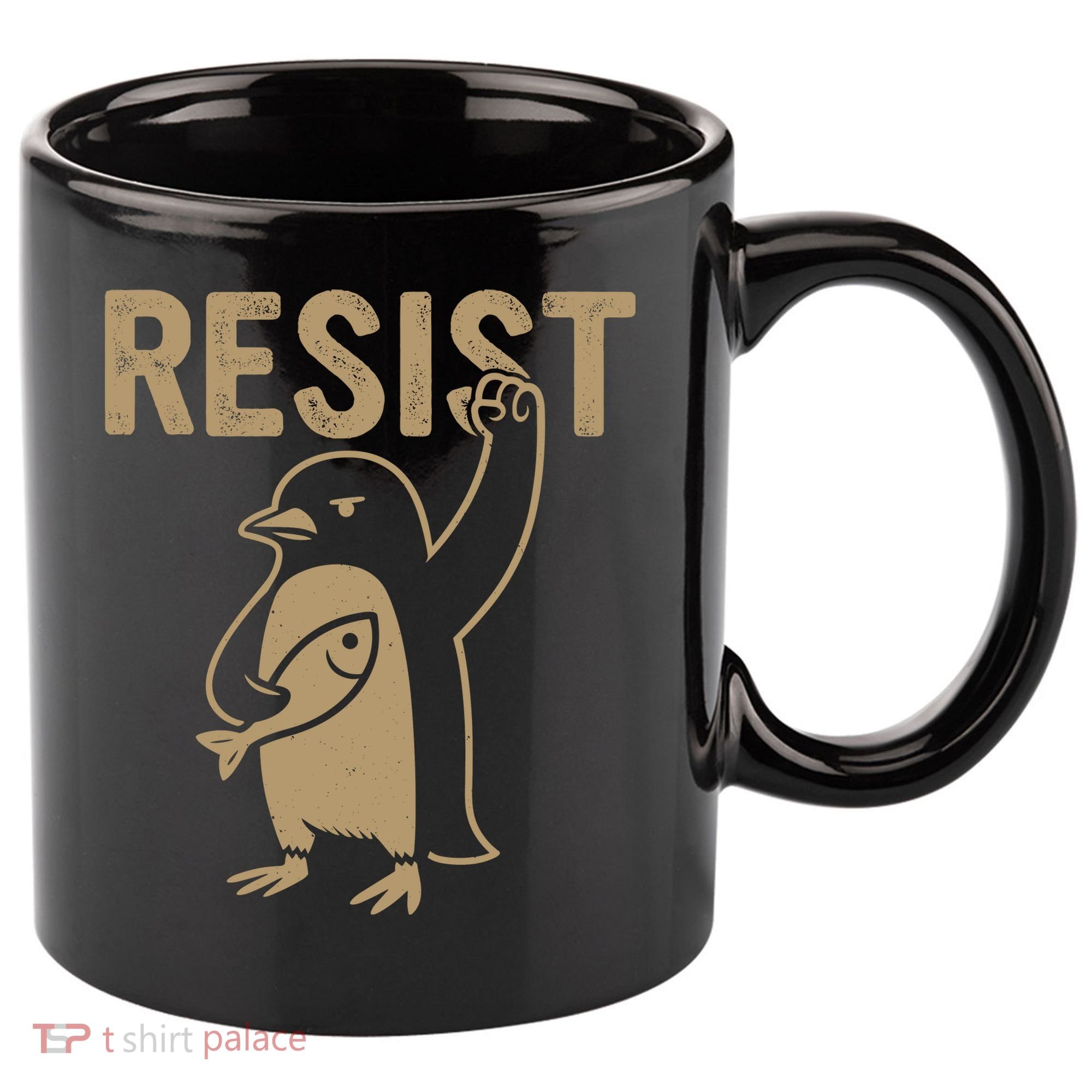 Resist Penguin 11oz C Handle Ceramic Mug