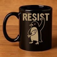 Resist Penguin 11oz C Handle Ceramic Mug thumb 4