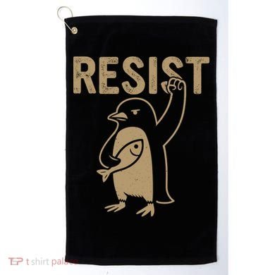 Resist Penguin Golf Towel