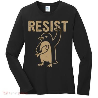 Resist Penguin Women's Long Sleeve Shirt
