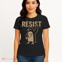 Resist Penguin Women's T-Shirt thumb 4