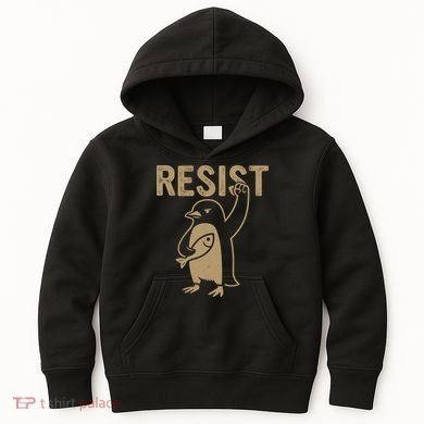Resist Penguin Kids Hoodie