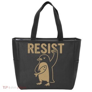 Resist Penguin Tote Bag
