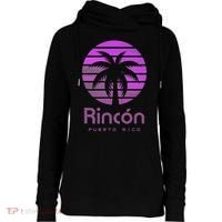Rincón Puerto Rico Womens Funnel Neck Pullover Hood thumb 0