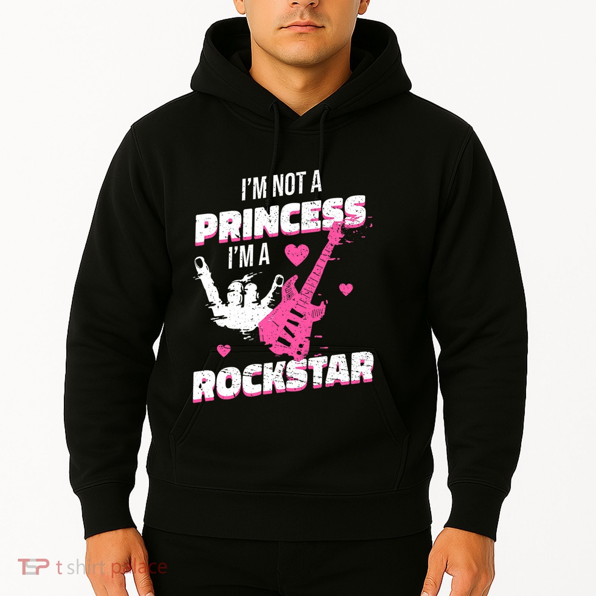 Rockstar Princess Roll Im Not A Princess Im A Rockstar Hoodie
