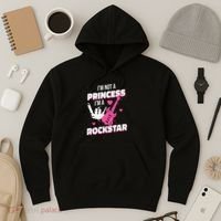 Rockstar Princess Roll Im Not A Princess Im A Rockstar Hoodie thumb 3