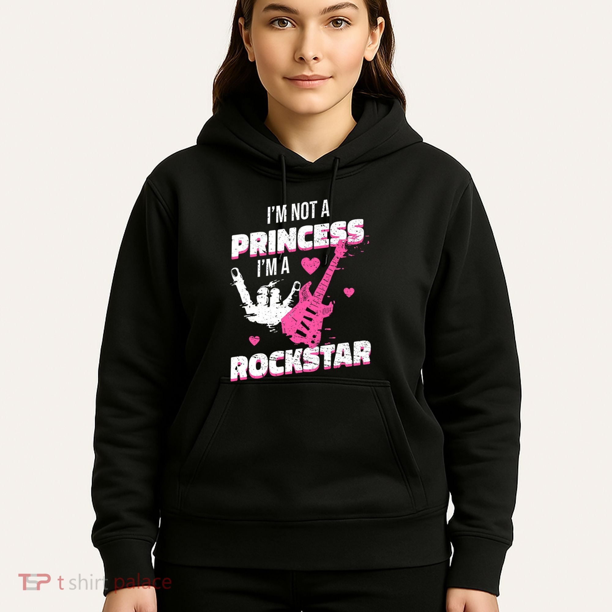 Rockstar Princess Roll Im Not A Princess Im A Rockstar Hoodie