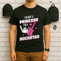 Rockstar Princess Roll Im Not A Princess Im A Rockstar T-Shirt thumb 6