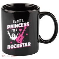 Rockstar Princess Roll Im Not A Princess Im A Rockstar 11oz C Handle Ceramic Mug thumb 0