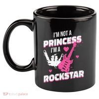 Rockstar Princess Roll Im Not A Princess Im A Rockstar 11oz C Handle Ceramic Mug thumb 2