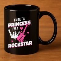 Rockstar Princess Roll Im Not A Princess Im A Rockstar 11oz C Handle Ceramic Mug thumb 3