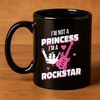 Rockstar Princess Roll Im Not A Princess Im A Rockstar 11oz C Handle Ceramic Mug thumb 4