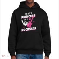 Rockstar Princess Roll Im Not A Princess Im A Rockstar District V.I.T. Heavyweight Hoodie thumb 0