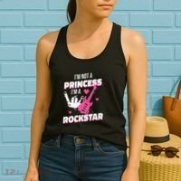 Rockstar Princess Roll Im Not A Princess Im A Rockstar Women's Tank Top thumb 2