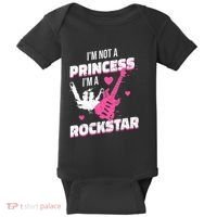 Rockstar Princess Roll Im Not A Princess Im A Rockstar Baby Bodysuit thumb 0