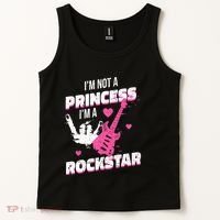 Rockstar Princess Roll Im Not A Princess Im A Rockstar Tank Top thumb 2