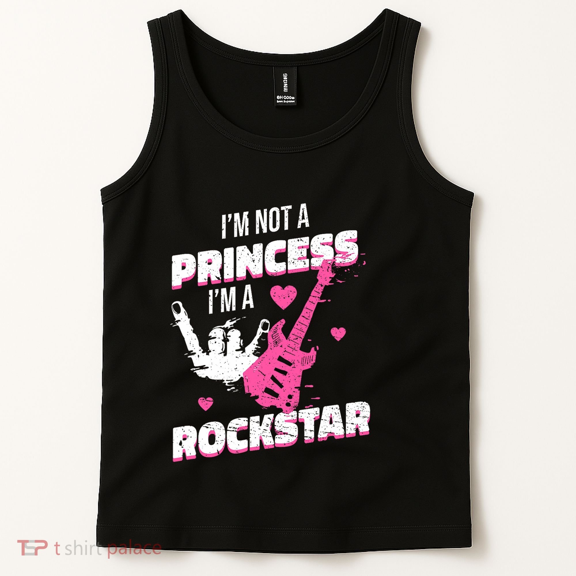Rockstar Princess Roll Im Not A Princess Im A Rockstar Tank Top