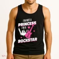 Rockstar Princess Roll Im Not A Princess Im A Rockstar Tank Top thumb 3