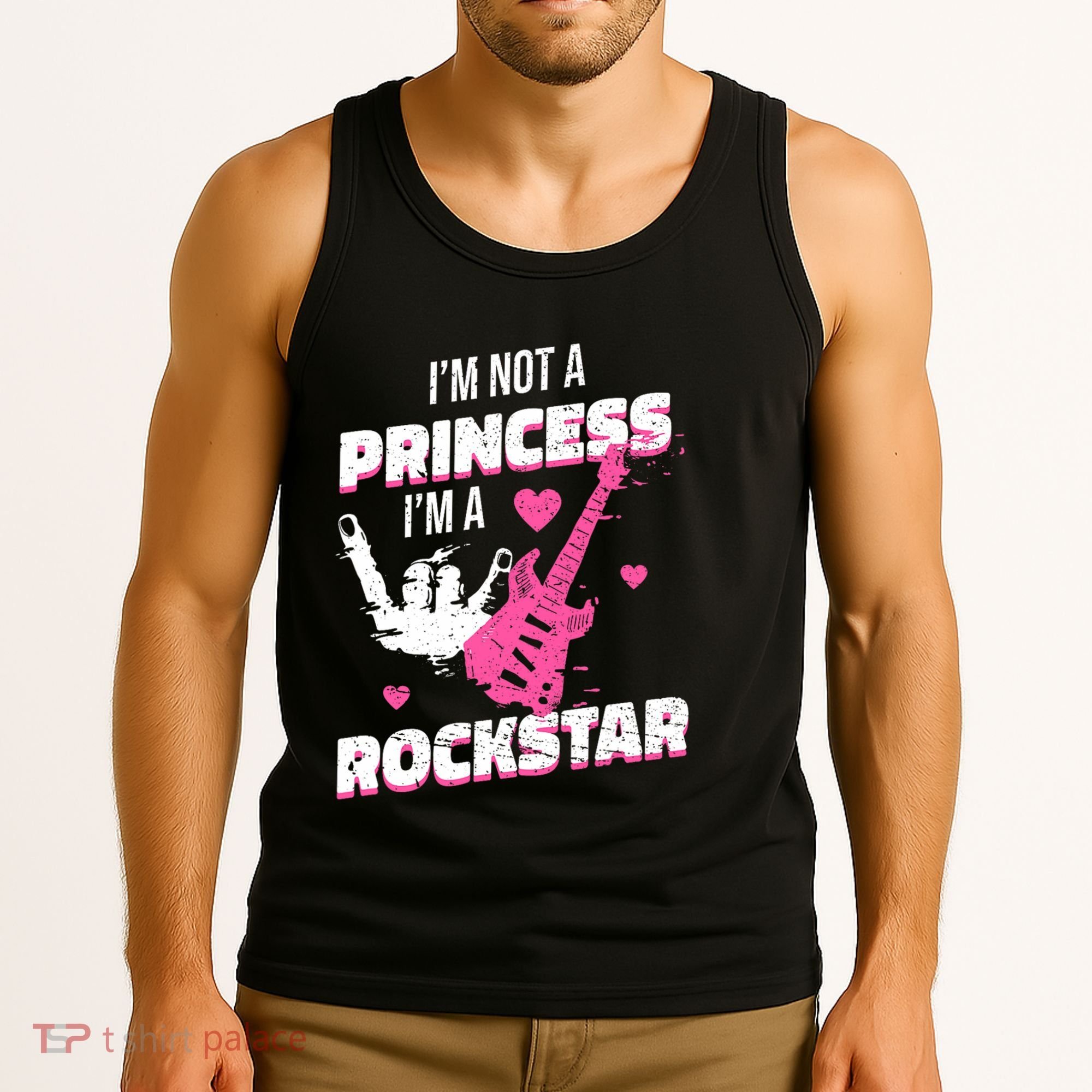 Rockstar Princess Roll Im Not A Princess Im A Rockstar Tank Top