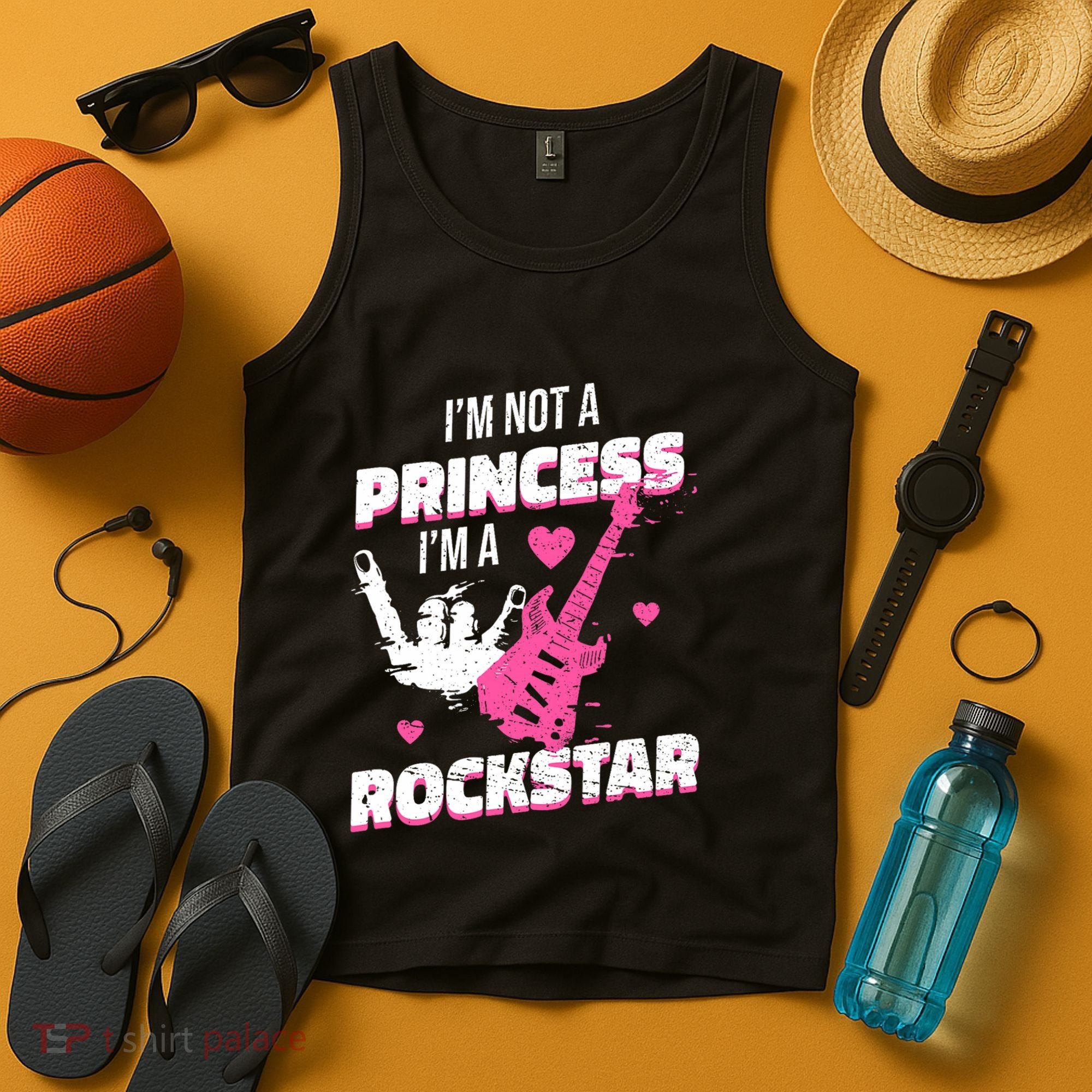 Rockstar Princess Roll Im Not A Princess Im A Rockstar Tank Top
