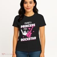 Rockstar Princess Roll Im Not A Princess Im A Rockstar Women's T-Shirt thumb 4