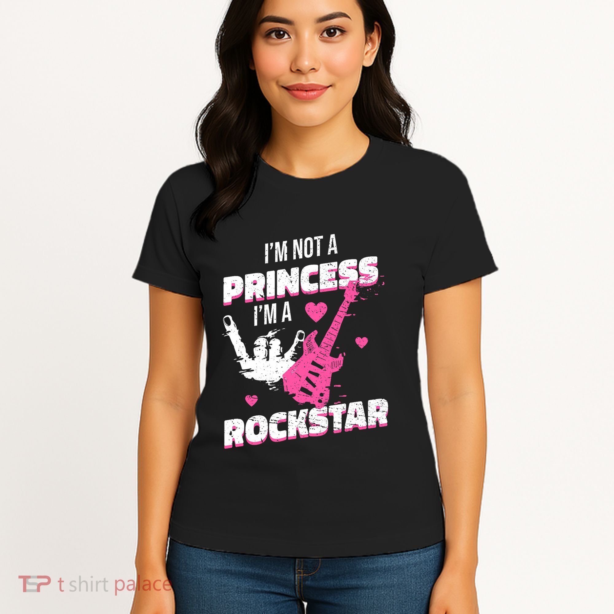 Rockstar Princess Roll Im Not A Princess Im A Rockstar Women's T-Shirt