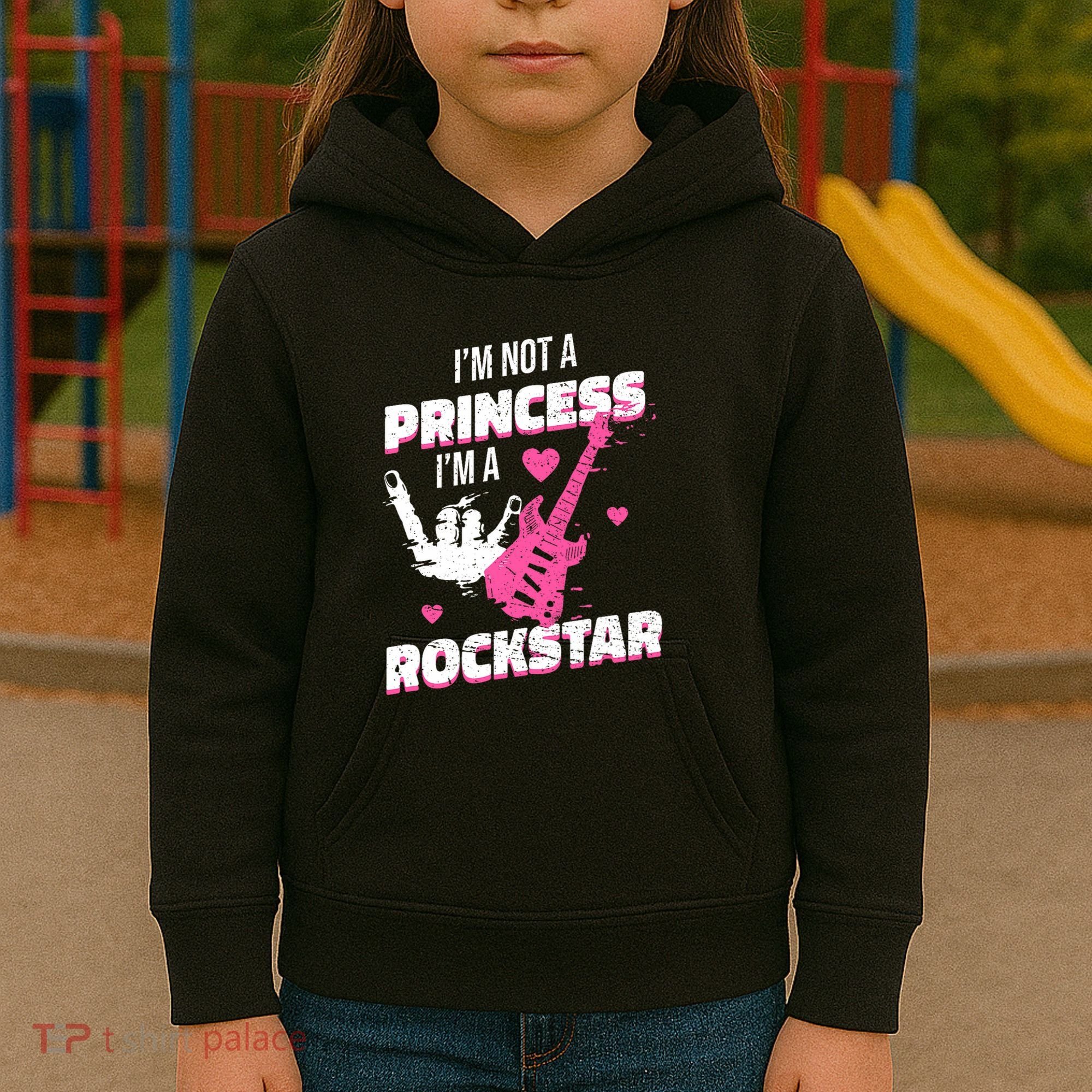 Rockstar Princess Roll Im Not A Princess Im A Rockstar Kids Hoodie