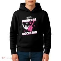 Rockstar Princess Roll Im Not A Princess Im A Rockstar Kids Hoodie thumb 4