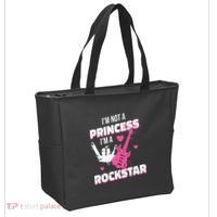 Rockstar Princess Roll Im Not A Princess Im A Rockstar Tote Bag thumb 2