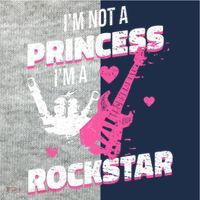 Rockstar Princess Roll Im Not A Princess Im A Rockstar Kids Colorblock Raglan Jersey thumb 2