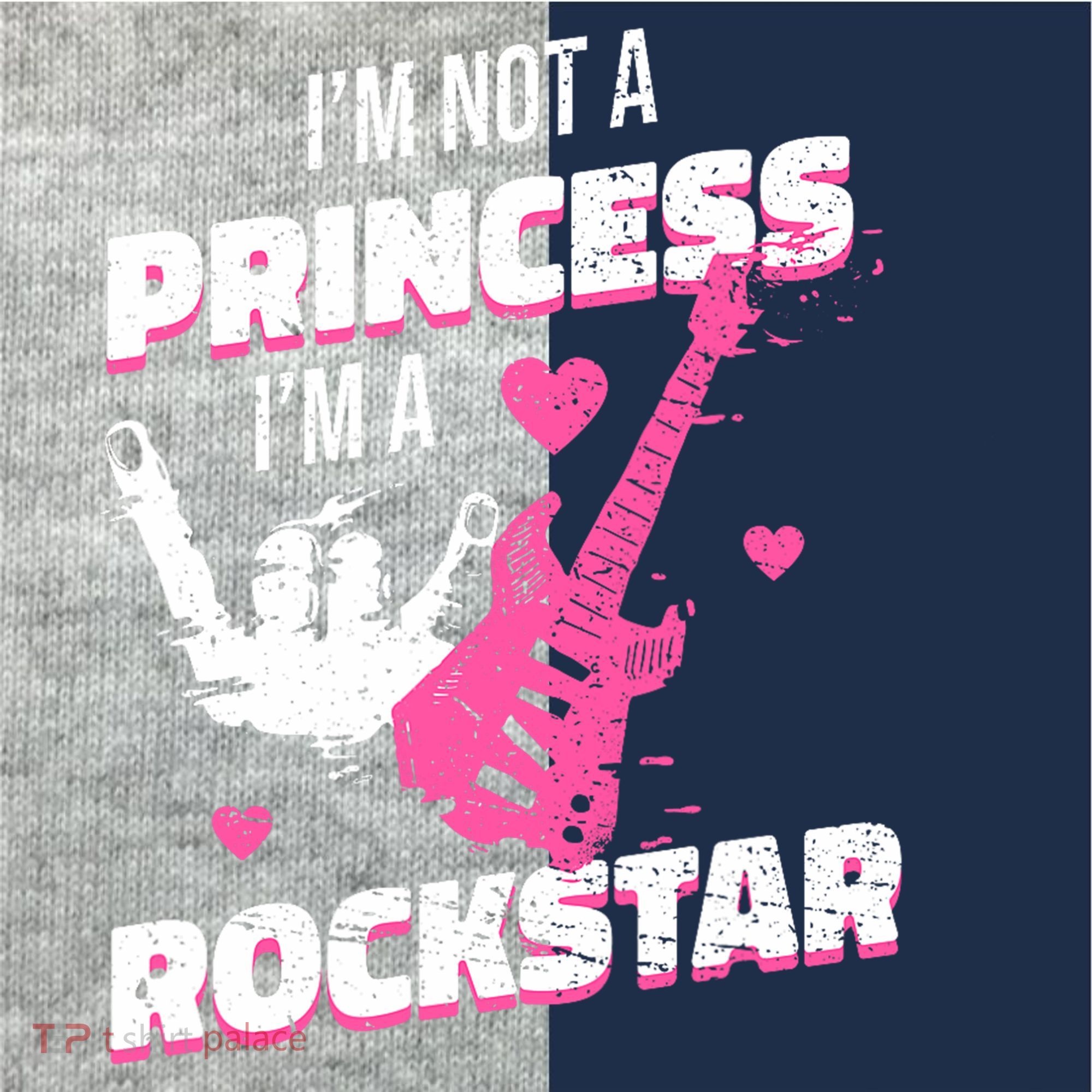 Rockstar Princess Roll Im Not A Princess Im A Rockstar Kids Colorblock Raglan Jersey