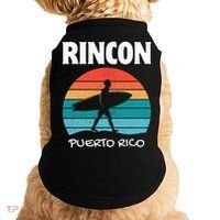 Rincon Puerto Rico Surf Retro Sunset Surfing Travel Doggie Tank thumb 0