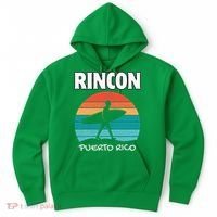 Rincon Puerto Rico Surf Retro Sunset Surfing Travel Hoodie thumb 0