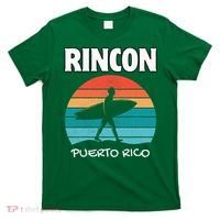 Rincon Puerto Rico Surf Retro Sunset Surfing Travel T-Shirt thumb 0