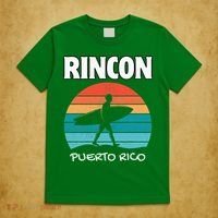 Rincon Puerto Rico Surf Retro Sunset Surfing Travel T-Shirt thumb 5