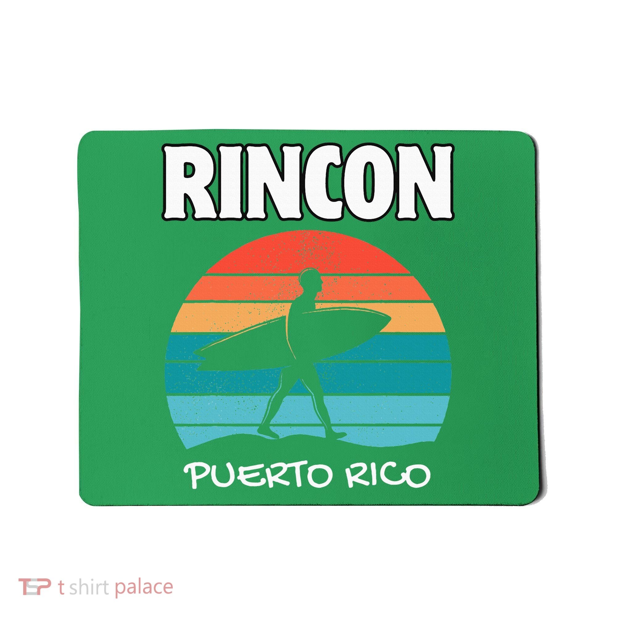 Rincon Puerto Rico Surf Retro Sunset Surfing Travel Mousepad