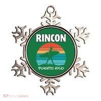 Rincon Puerto Rico Surf Retro Sunset Surfing Travel Ornament thumb 0