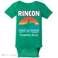 Rincon Puerto Rico Surf Retro Sunset Surfing Travel Baby Bodysuit thumb 0