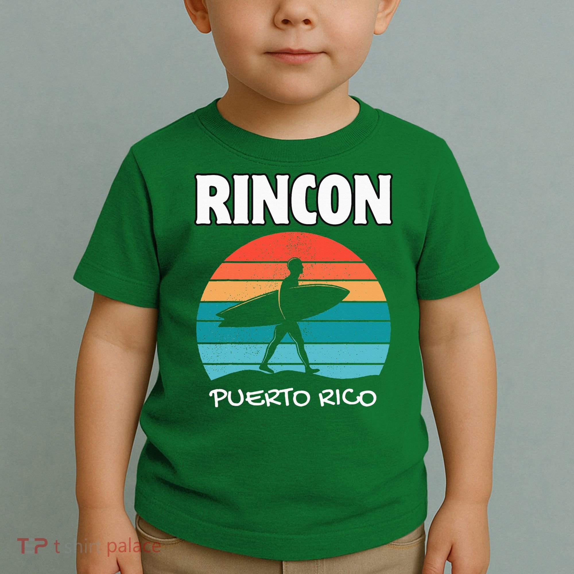 Rincon Puerto Rico Surf Retro Sunset Surfing Travel Toddler T-Shirt