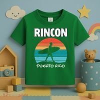 Rincon Puerto Rico Surf Retro Sunset Surfing Travel Toddler T-Shirt thumb 3