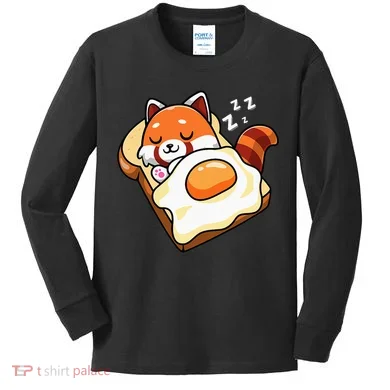 Red Panda Kids Long Sleeve Shirt