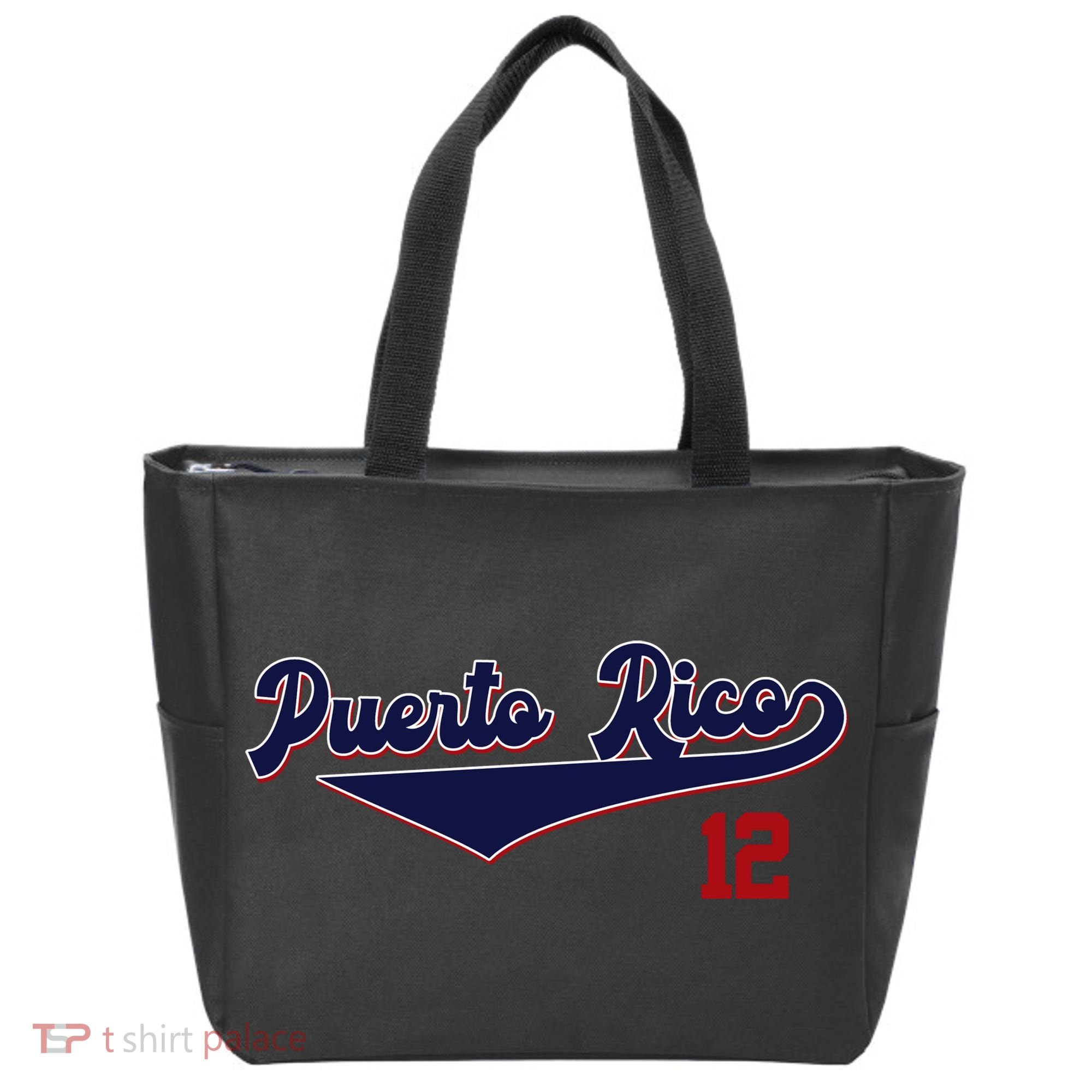 Retro Puerto Rico Beisbol Jersey Boricua Baseball 12 Tote Bag
