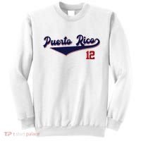 Retro Puerto Rico Beisbol Jersey Boricua Baseball 12 Sweatshirt thumb 0