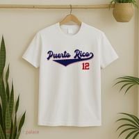 Retro Puerto Rico Beisbol Jersey Boricua Baseball 12 T-Shirt thumb 2
