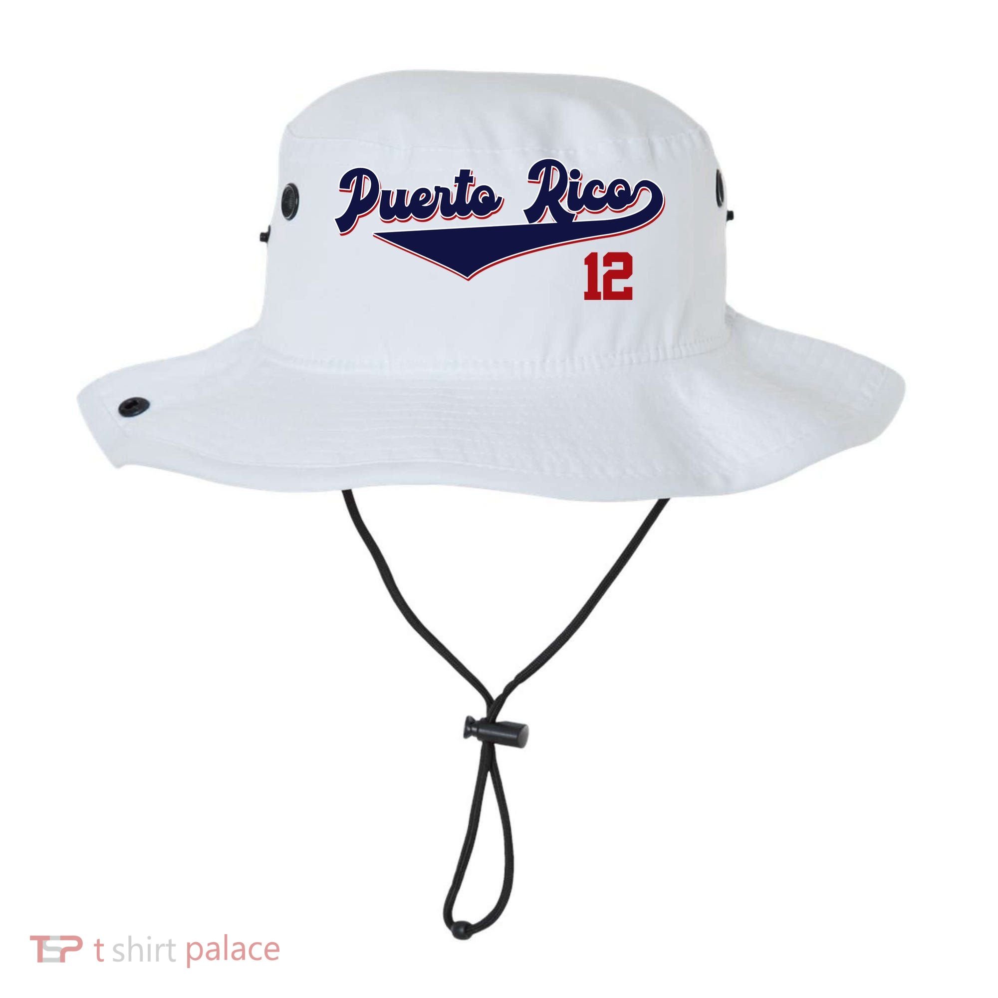 Retro Puerto Rico Beisbol Jersey Boricua Baseball 12 Bucket Hat